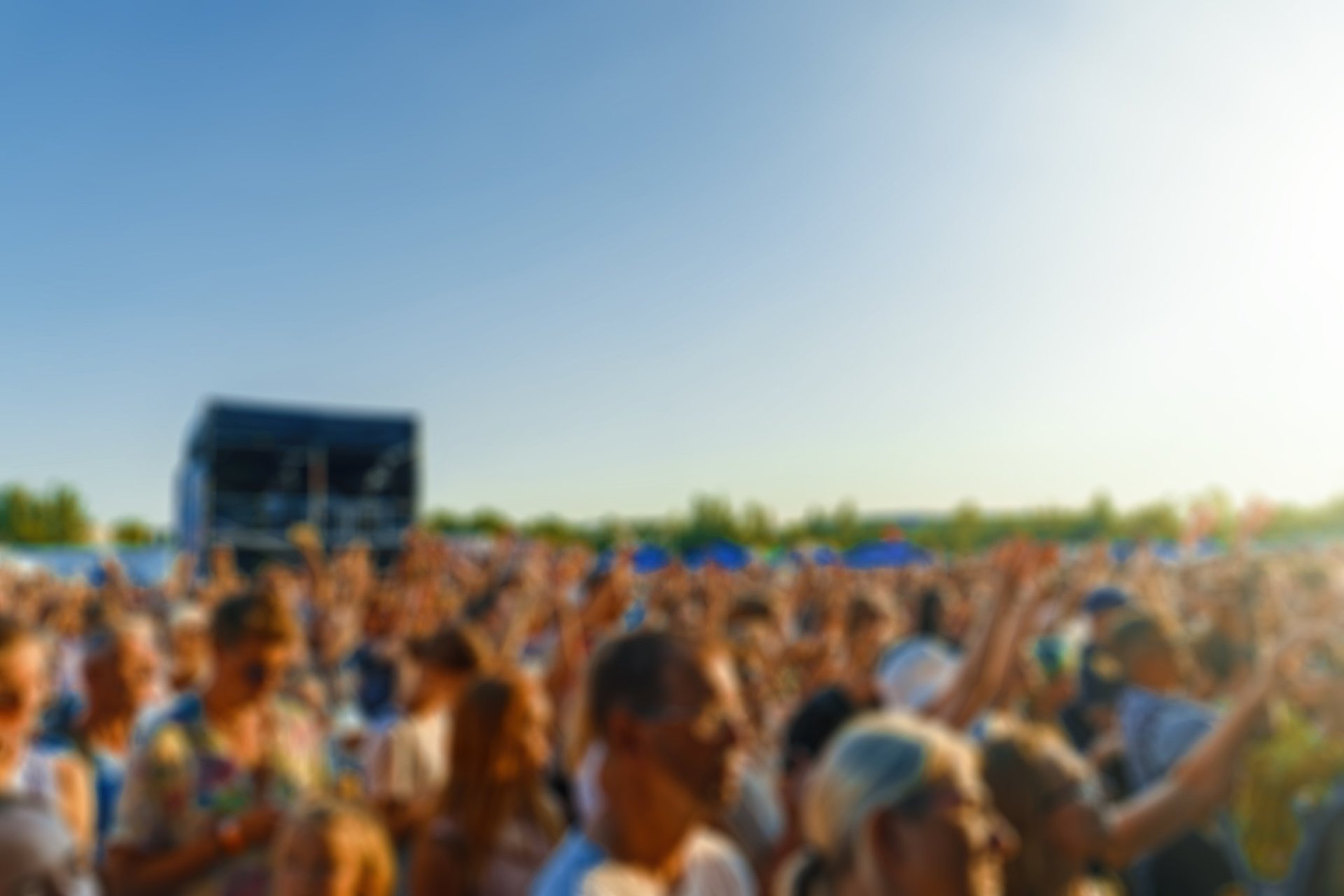 Large crowd watching a concert on a big stage, representing event security services in Atlanta, Georgia.